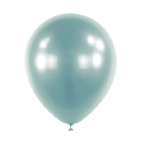 Latexballon in Tropfenform in Metallic Pastellblau