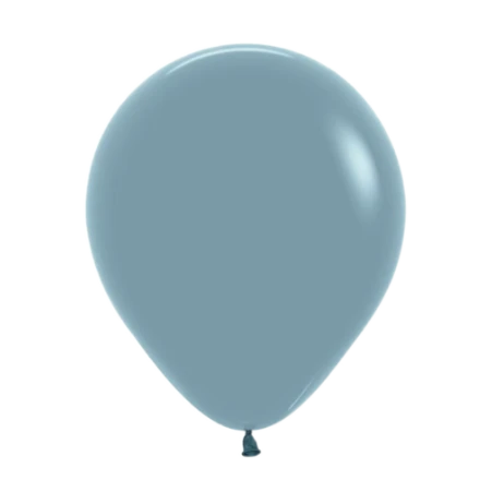 Dunkelblauer Pastell-Latexballon mit grauem Unterton in Tropfenform