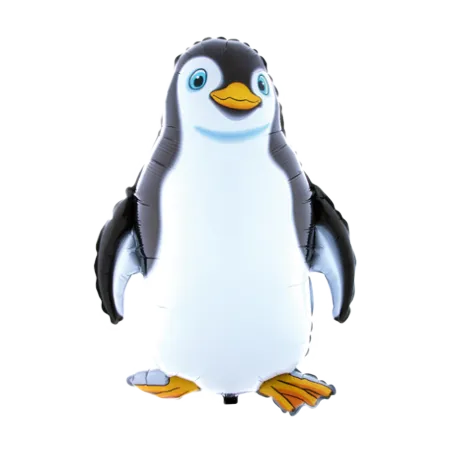 Schwarz-weißer Folienballon in Form eines Pinguins