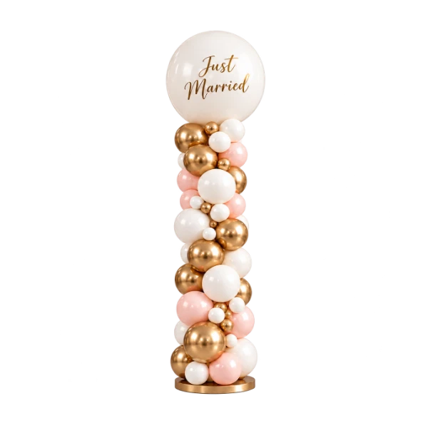 Ballonsäule Organic Style – Hochzeit und Liebe