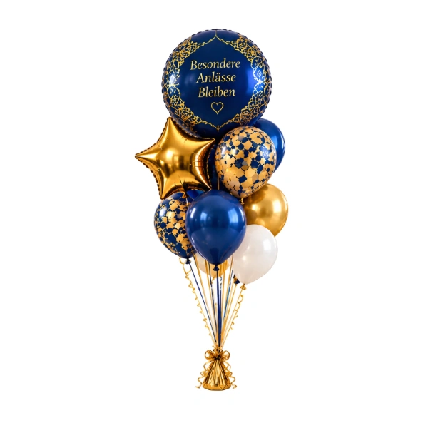 Ballonstrauß mit Gewicht – Orientalisch-Elegant